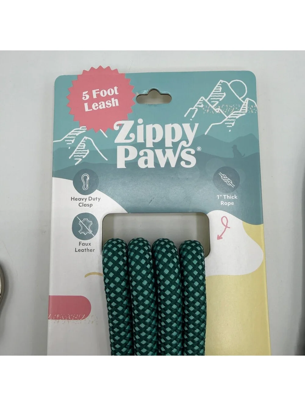 ZippyPaws Rope Leash 5 Foot Teal Dog Leash 1